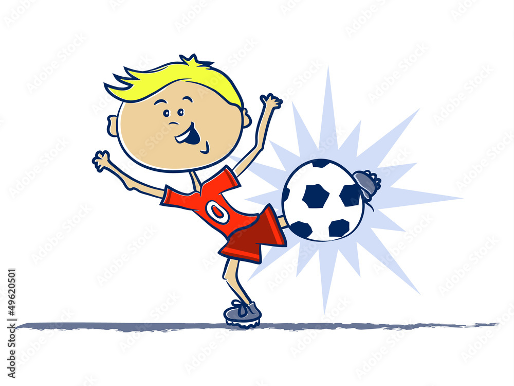 A Boy Kicking A Soccer Ball Cartoon Stock Vector Adobe Stock A Boy Kicking A Soccer Ball Cartoon Stock Vector Adobe Stock