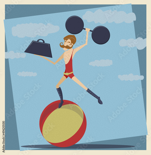Vintage Circus Strong Man