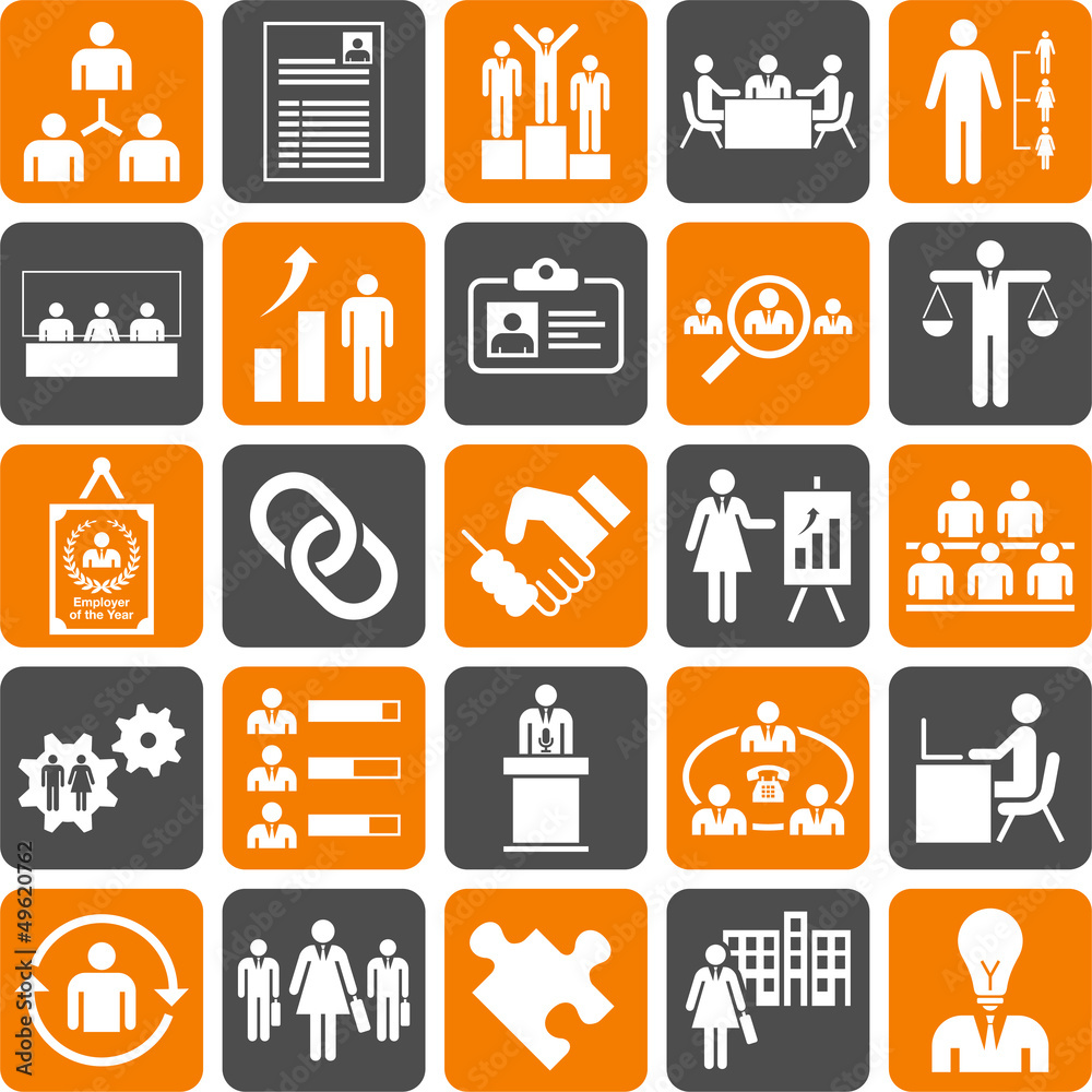 Human Resources Management icons