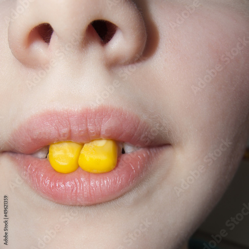 Wallpaper Mural Funny child with tooth Torontodigital.ca