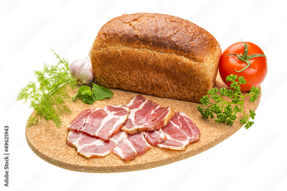 Bacon with vegetables