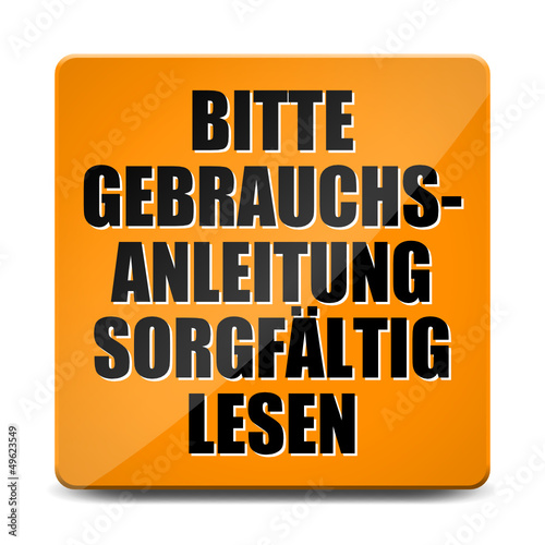 button eckig bitte gebrauchsanleitung sorgfältig lesen I