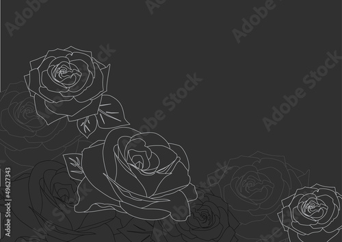 background with silhouettes of roses