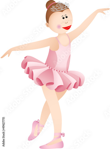 Ballerina girl in a pink tutu