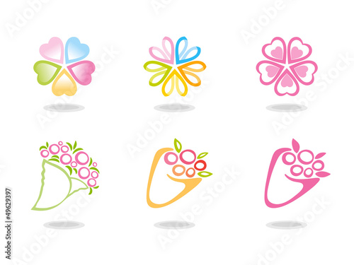 Flower bouquet symbol