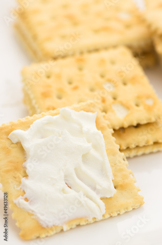 Crackers with Cream Cheese