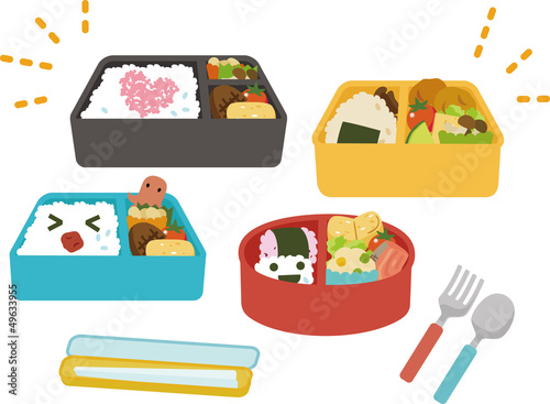 家族4人のお弁当