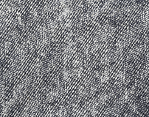 Worn grey jeans texture. Background. Close up
