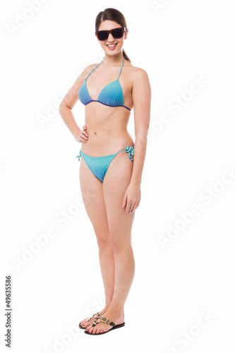 Sexy bikini model, full length studio shot © stockyimages
