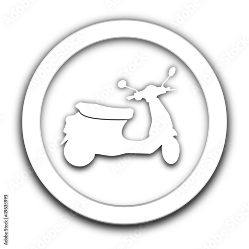 scooter vignette blanche