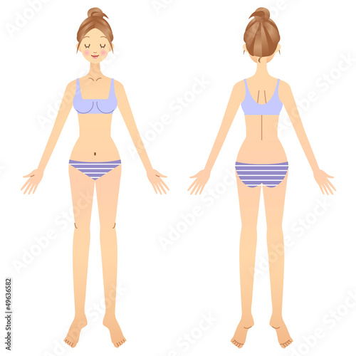 女性　体　全身