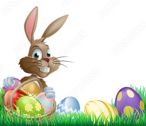 Isolated Easter footer design
