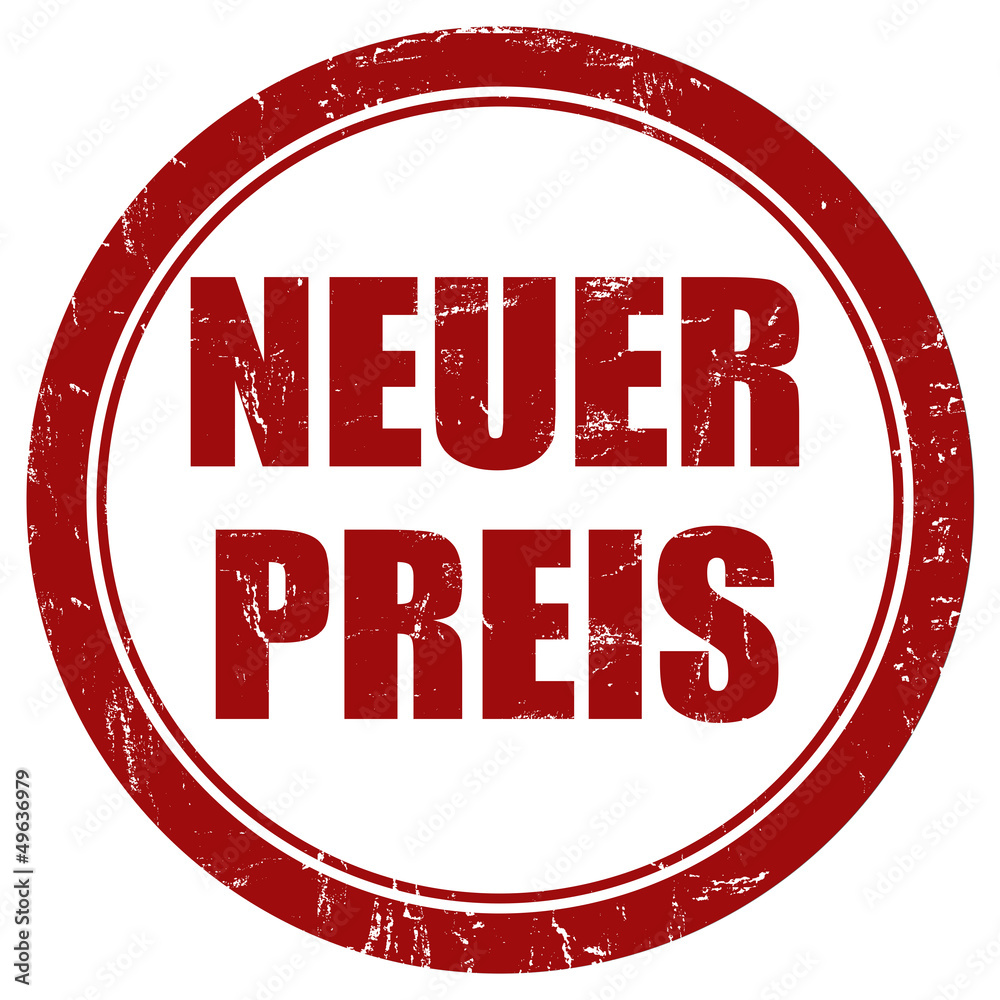 Grunge Stempel rot rund NEUER PREIS Grunge Stempel rot rund NEUER PREIS