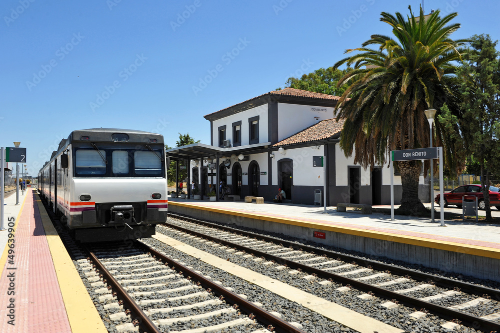 Naklejka premium Estacion de ferrocarril, Don Benito