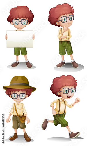 Different moods of a young boy