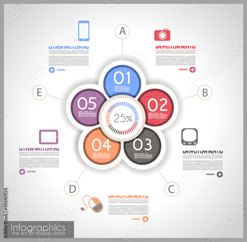 Infographic template design - Original geometrics