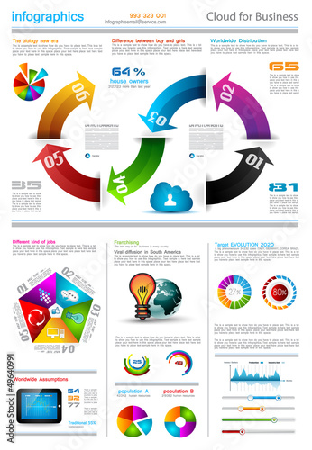 Infographic template design - Original geometrics