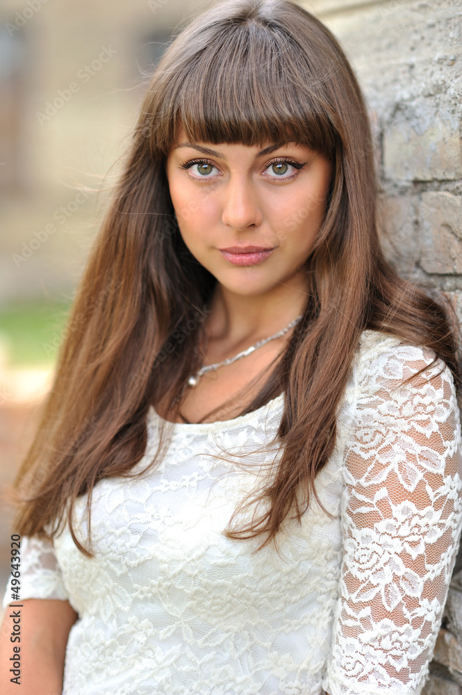 Fototapeta premium Beautiful girl face - close up
