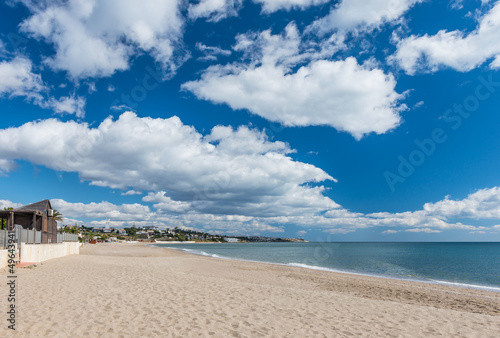Fotografie, Obraz Mijas Beach, Costa Del Sol, Andalusia Spain