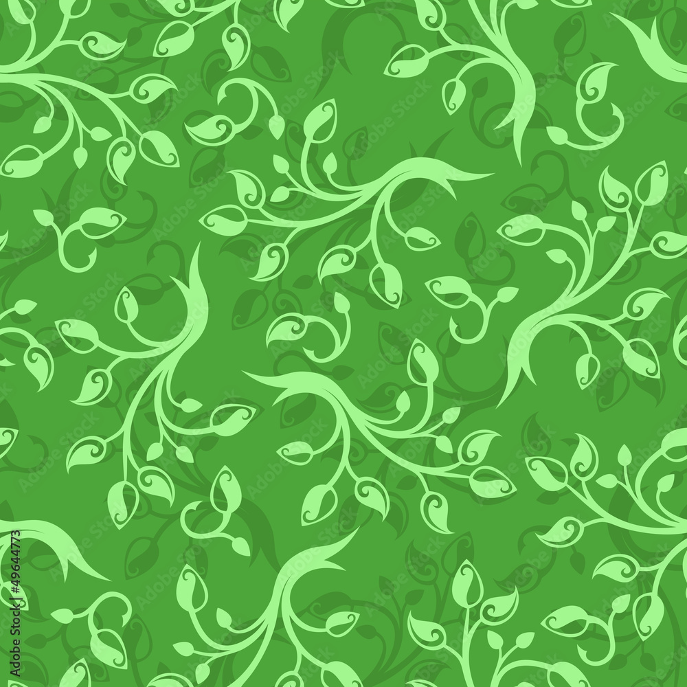 Seamless pattern with branches and leaves. Vector illustration. Seamless pattern with branches and leaves. Vector illustration.