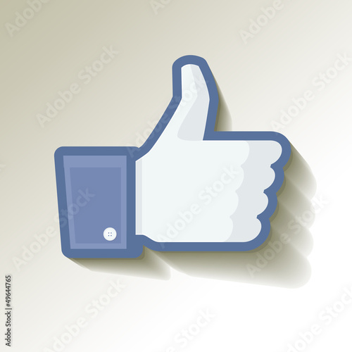 Like papier Blau Weiss Icon