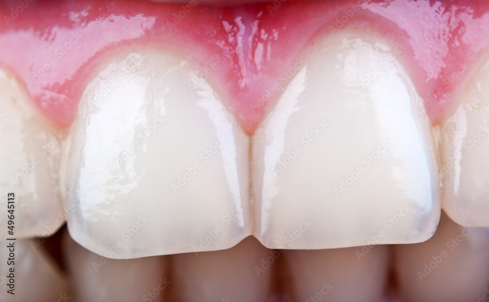 Naklejka premium woman teeth