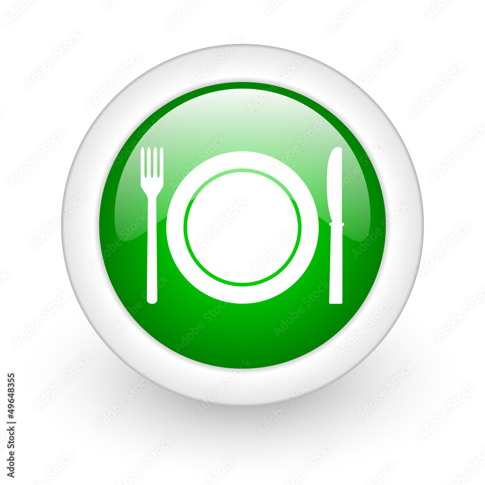 food green circle glossy web icon on white background food green circle glossy web icon on white background