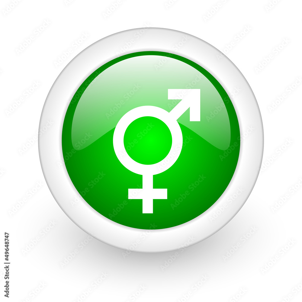 sex green circle glossy web icon on white background sex green circle glossy web icon on white background