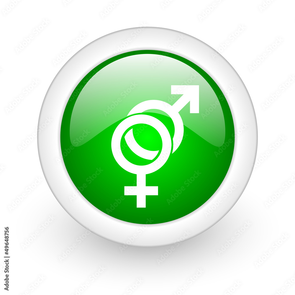sex green circle glossy web icon on white background sex green circle glossy web icon on white background