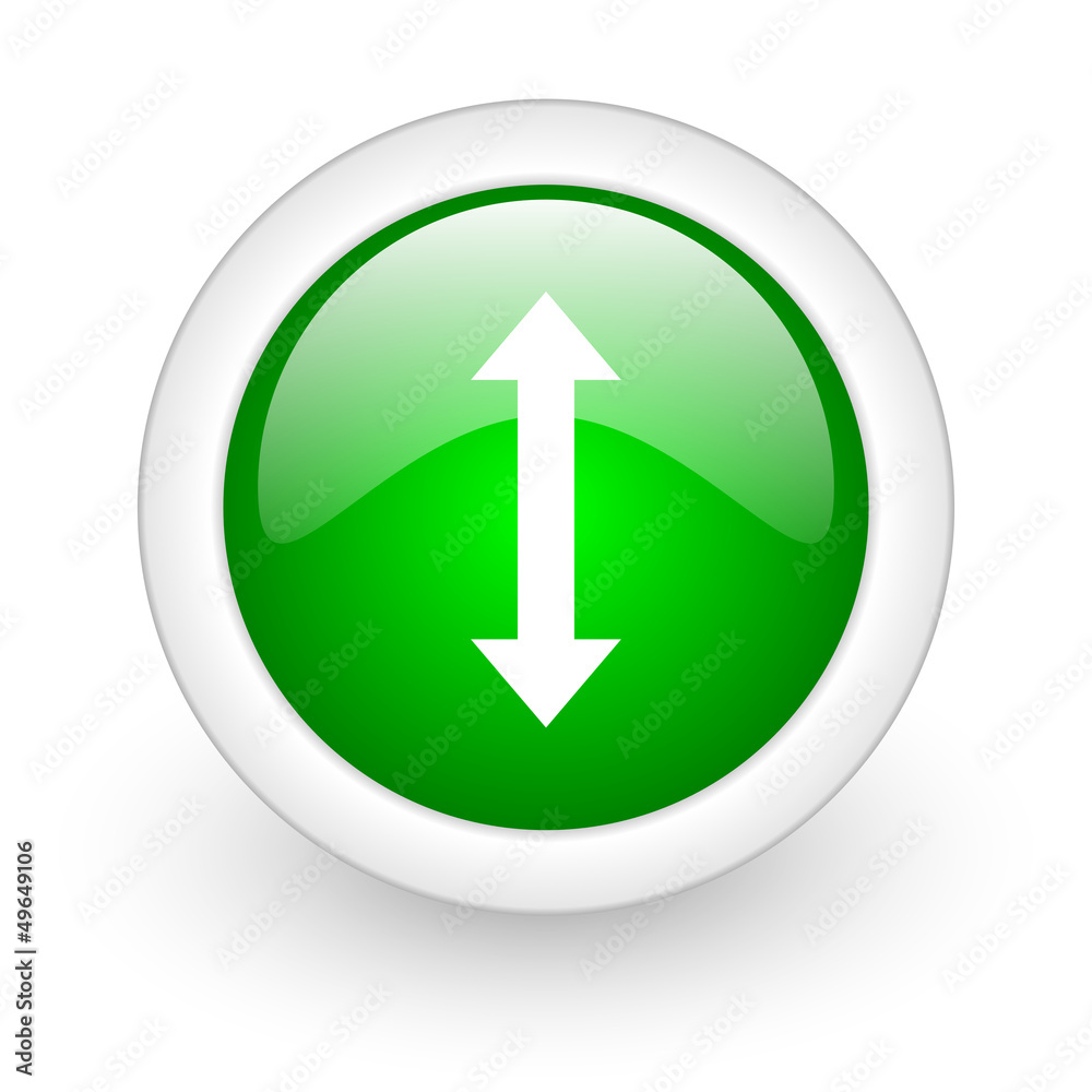 arrows green circle glossy web icon on white background arrows green circle glossy web icon on white background