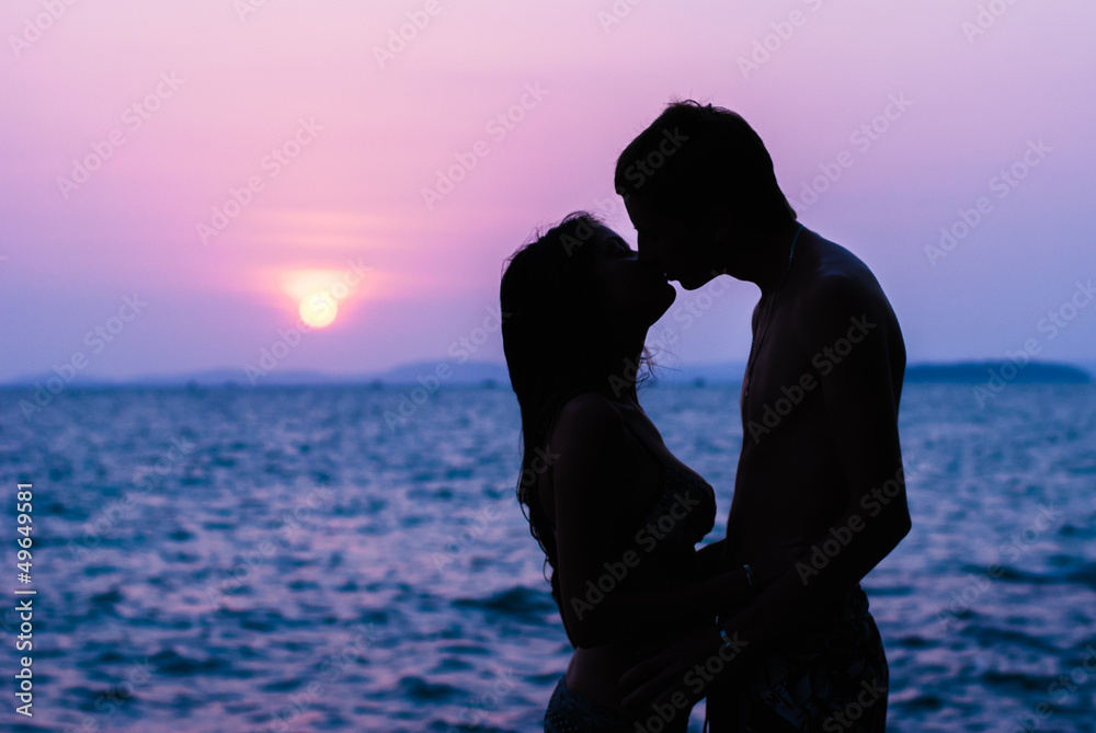 Kiss at sunset