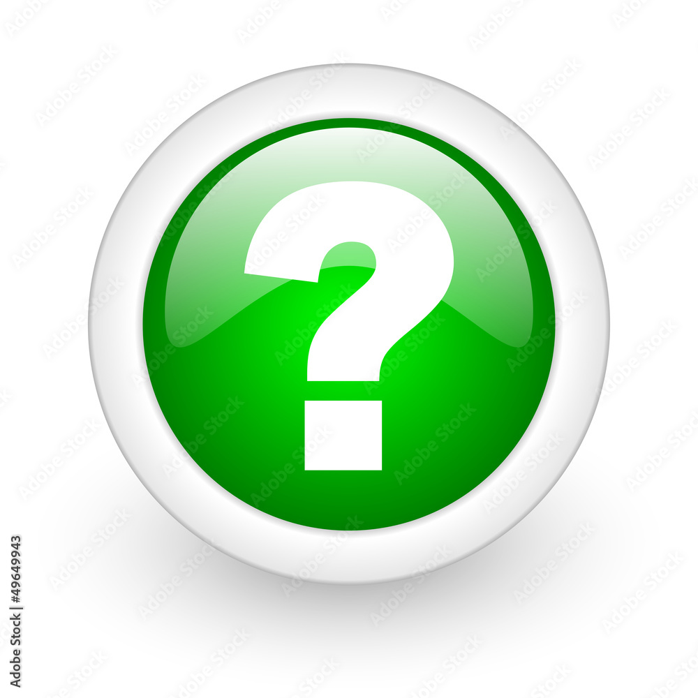 question mark green circle glossy web icon on white background question mark green circle glossy web icon on white background