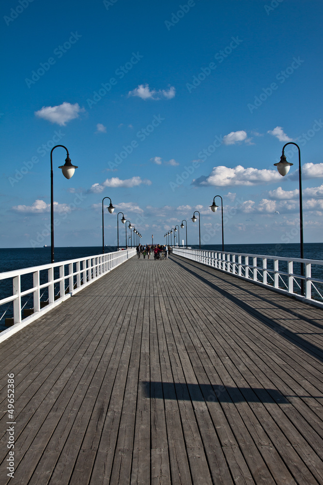 Baltic pier in Gdynia Orlowo. Poland 