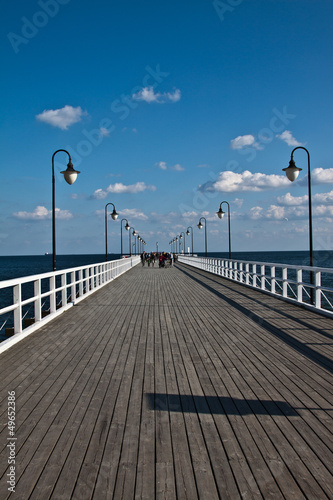 Baltic pier in Gdynia Orlowo. Poland © R_Szatkowski