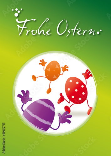 Greeting Card Happy Easter, Frohe Ostern