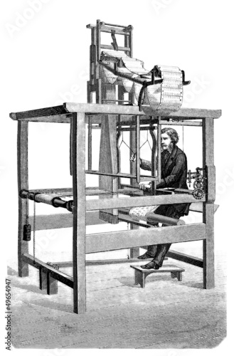 Jacquard Machine - 19th century photo