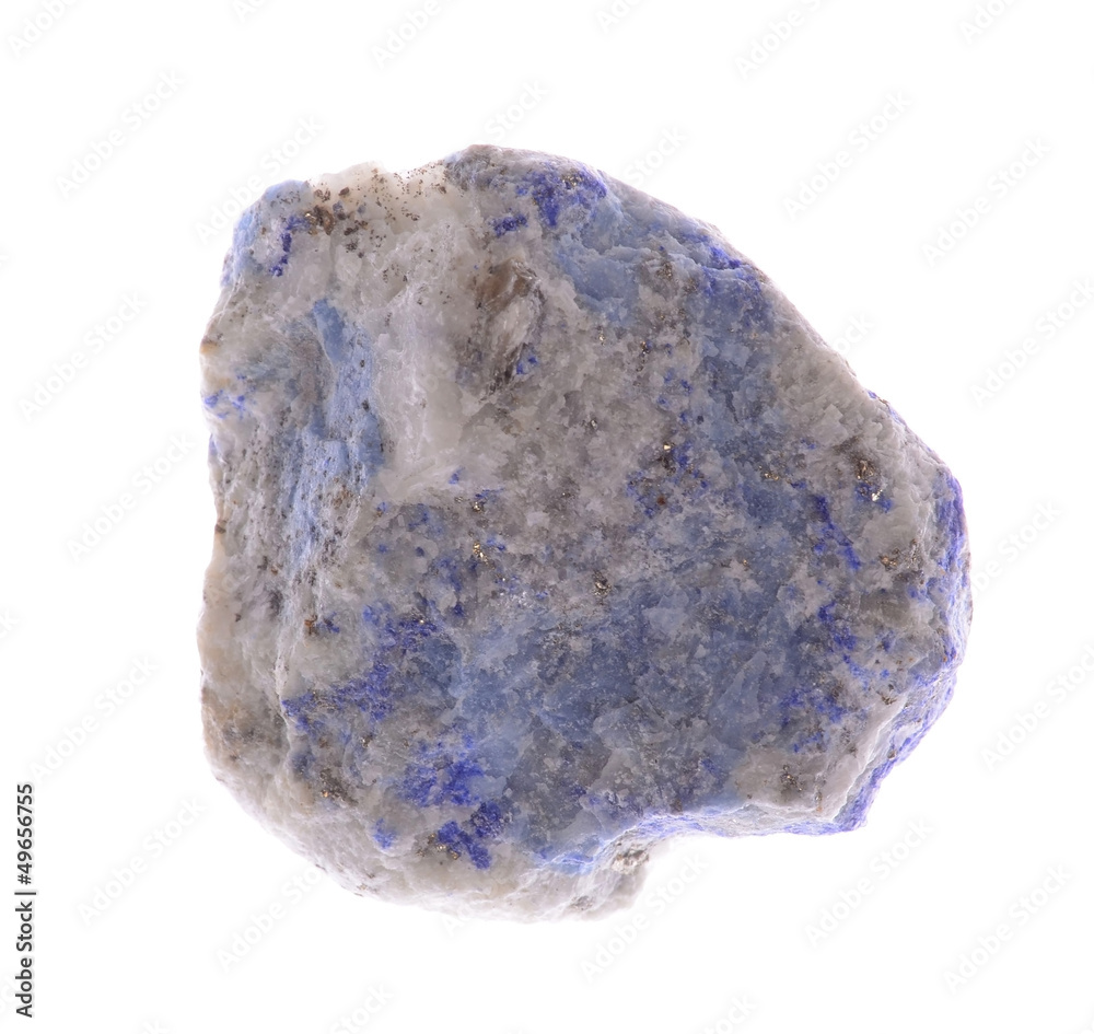 Mineral lapis lazuli isolated against a white background Mineral lapis lazuli isolated against a white background
