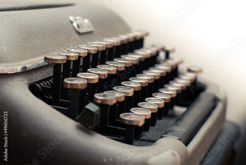 Typewriter mechanism with Hebrew letters writing Torah