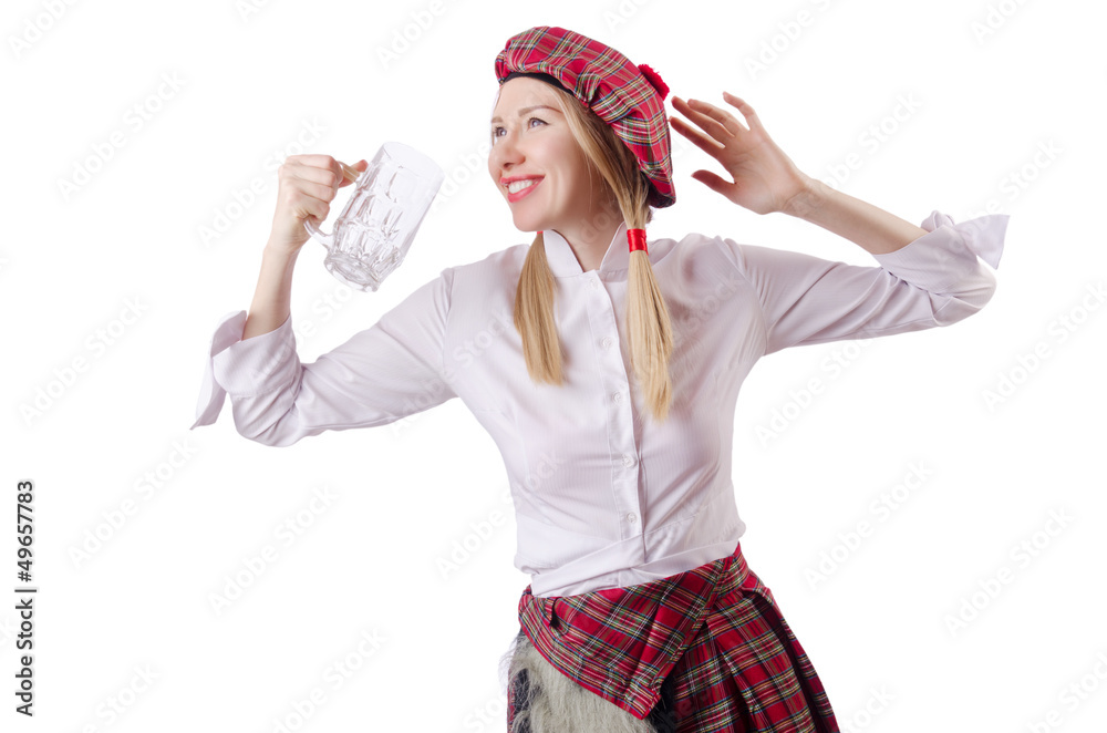 Scottish traditions concept with person wearing kilt
