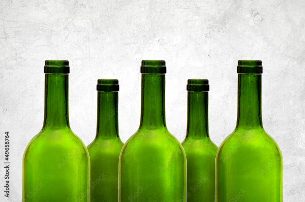 Empty wine bottles