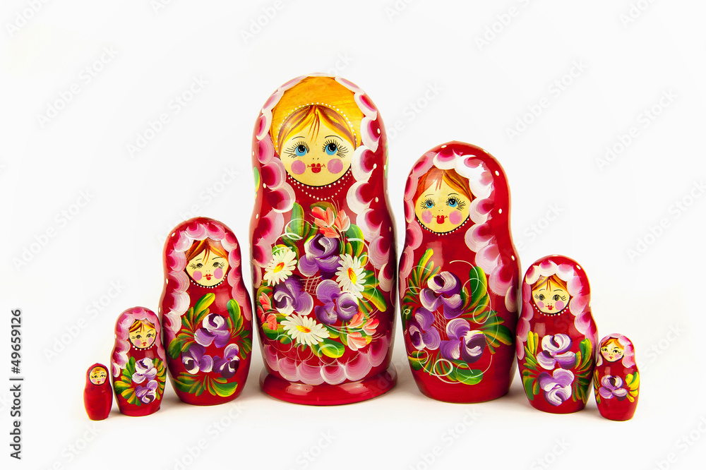 A group of Russian dolls