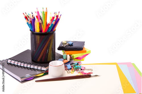 School and office stationary. Back to school concept photo