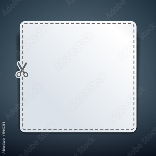 Blank white advertising coupon