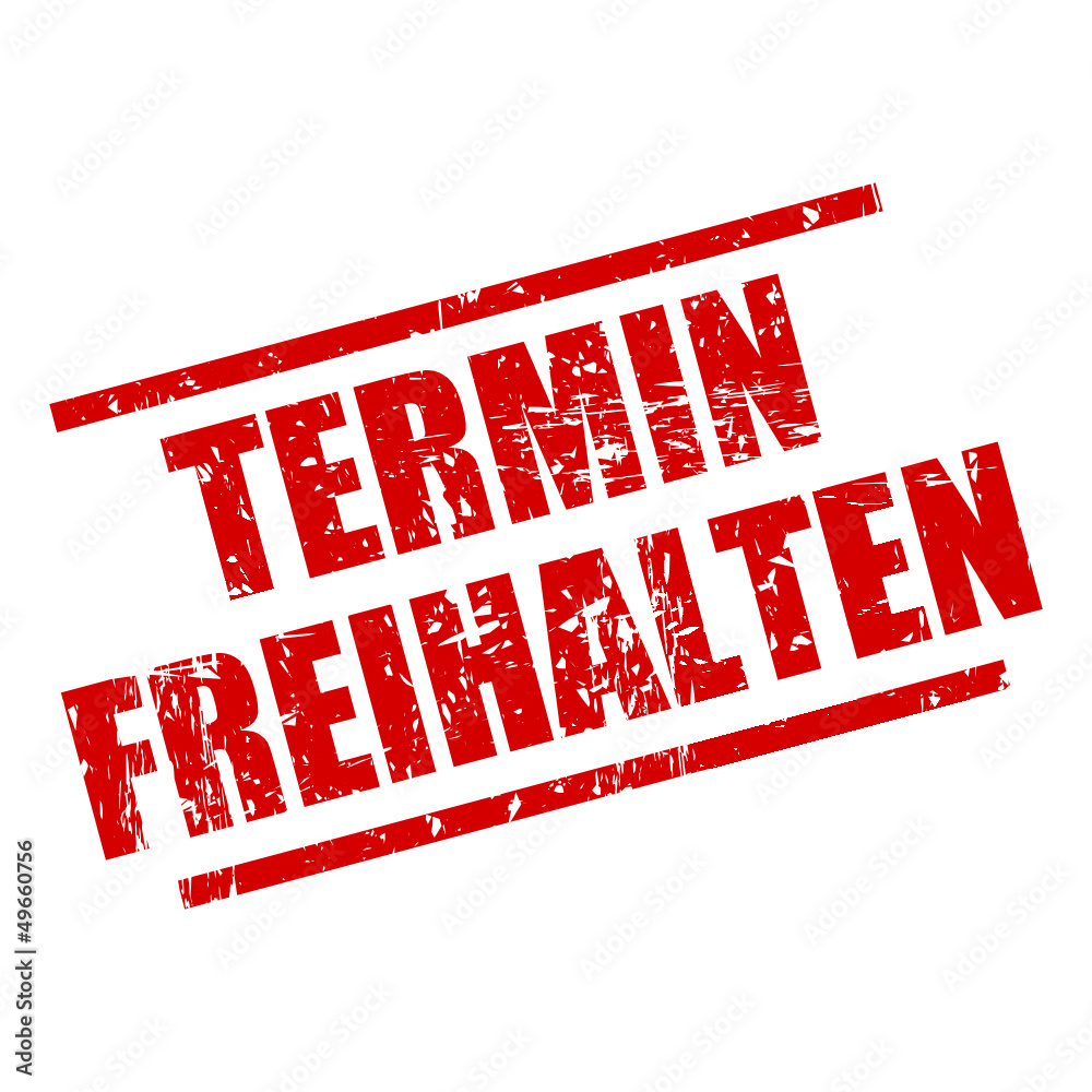 stempel eckig termin freihalten I Stock-Vektorgrafik | Adobe Stock