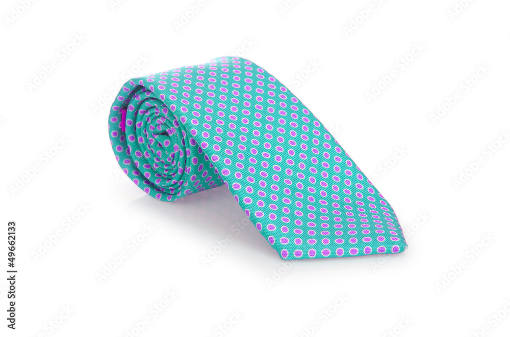 Elegant silk male tie ( necktie ) on white Elegant silk male tie ( necktie ) on white
