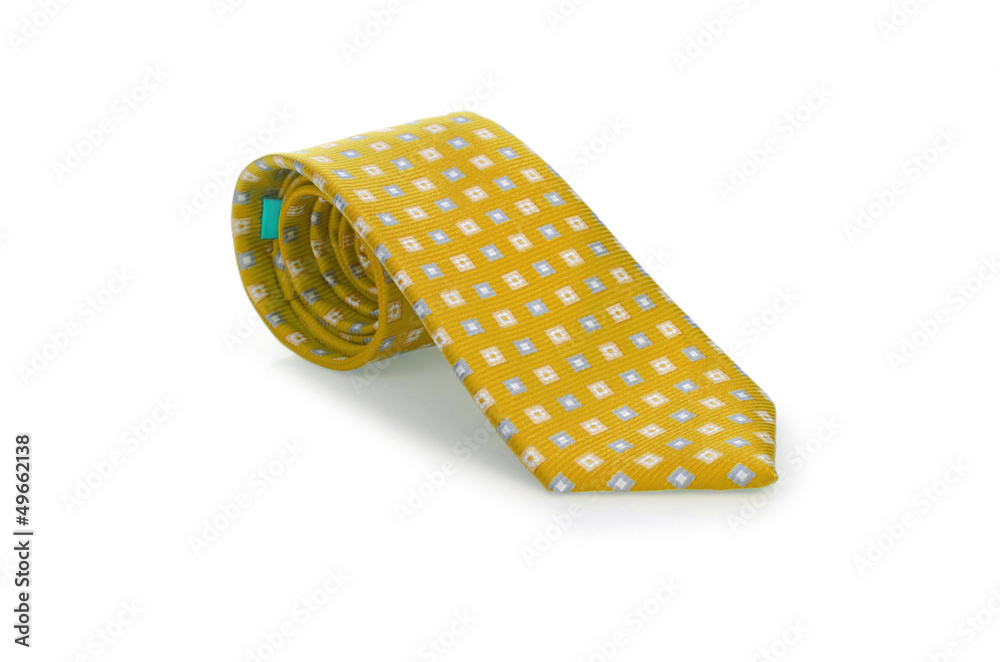 Elegant silk male tie ( necktie ) on white Elegant silk male tie ( necktie ) on white