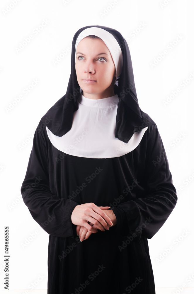 Young nun in religious concept Young nun in religious concept
