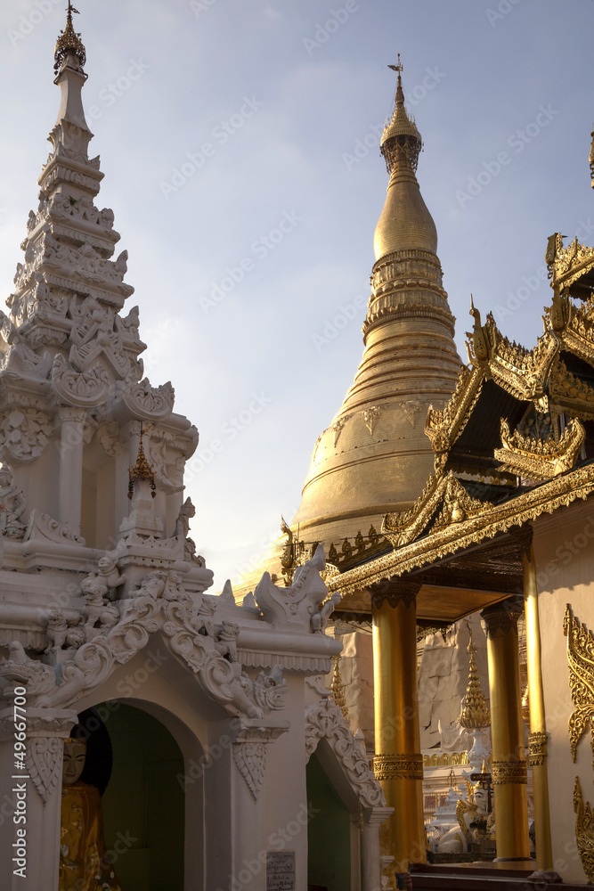 Myanmar Stupas at sunset