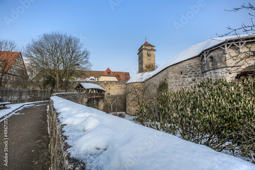 Village Tower and Wall, Rothenburg ob der Tauber, Germany
