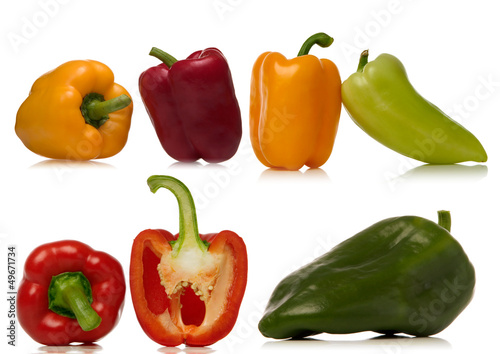 pepper over background